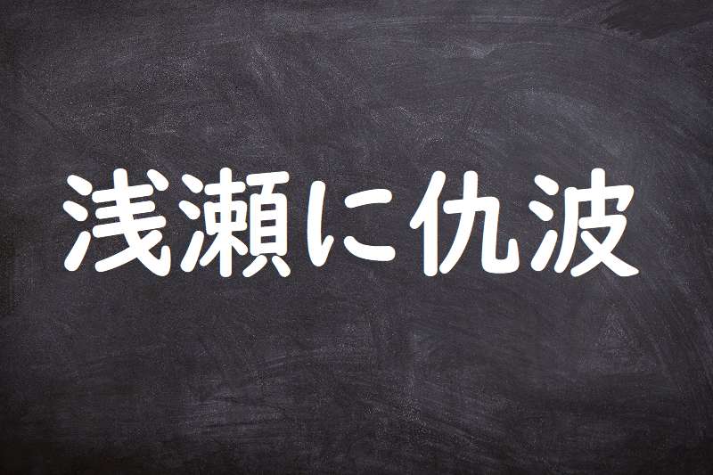 浅瀬に仇波（あさせにあだなみ）