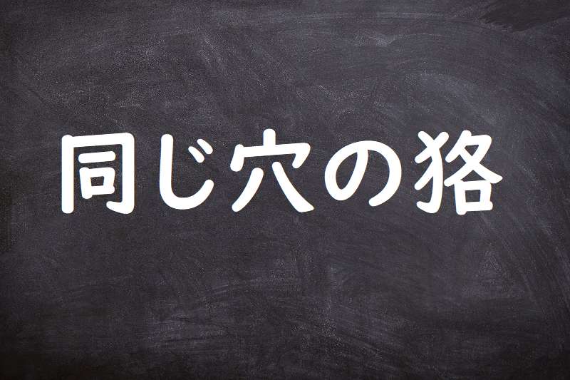 同じ穴の狢（おなじあなのむじな）