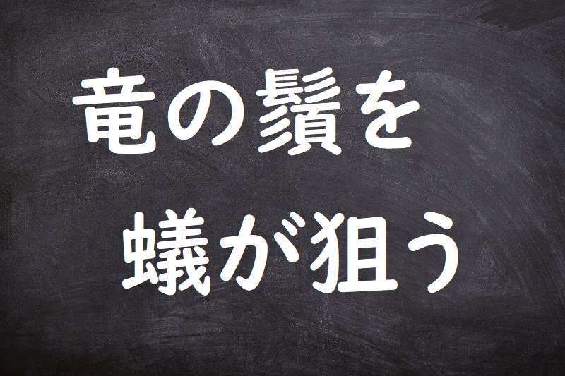 竜の髭を蟻が狙う（りゅうのひげをありがねらう）