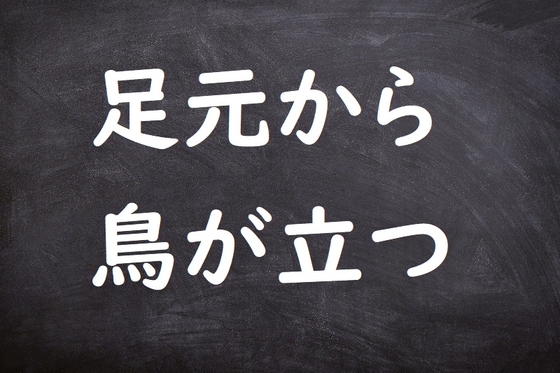 足元から鳥が立つ