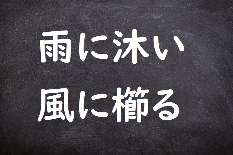 雨に沐い風に櫛る（あめにかみあらいかぜにくしけずる）