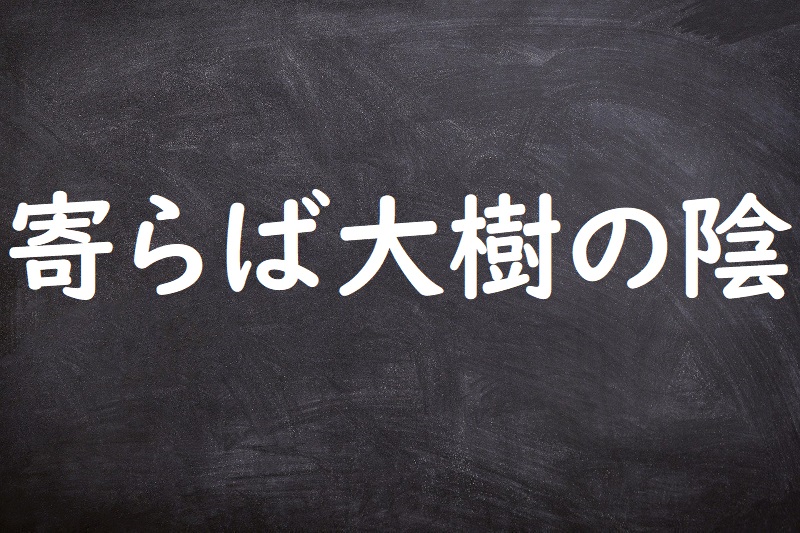 寄らば大樹の陰（よらばたいじゅのかげ）