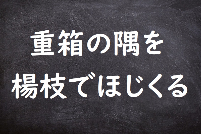 重箱の隅を楊枝でほじくる