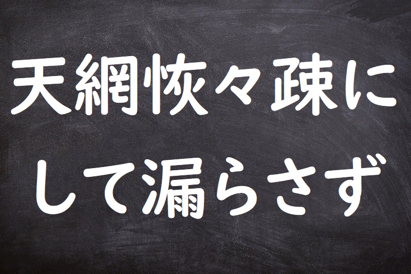 天網恢々疎にして漏らさず（てんもうかいかいにしてもらさず）