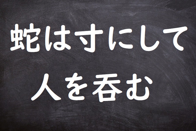 蛇は寸にして人を吞む（じゃはすんにしてひとをのむ）