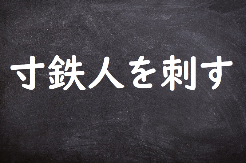 寸鉄人を刺す（すんてつひとをさす）