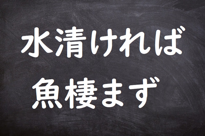 水清ければ魚棲まず（みずきよければうおすまず）