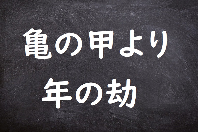 亀の甲より年の劫（かめのこうよりとしのこう）