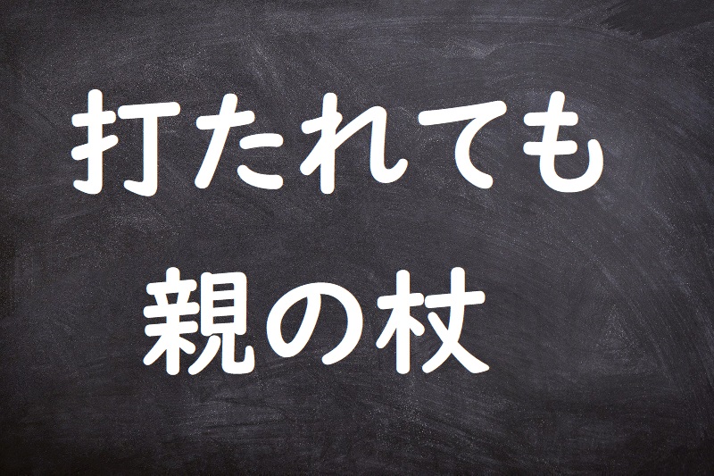 打たれても親の杖（うたれてもおやのつえ）