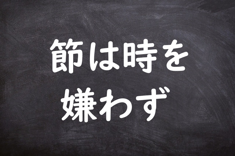 節は時を嫌わず（せつはときをきらわず）