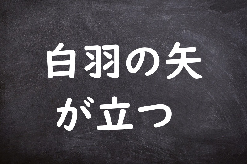 白羽の矢が立つ（しらはのやがたつ）