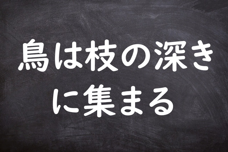 鳥は枝の深きに集まる（とりはえだのふかきにあつまる）