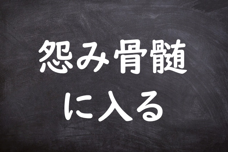 怨み骨髄に入る（うらみこつずいにいる）（うらみこつずいにいる）